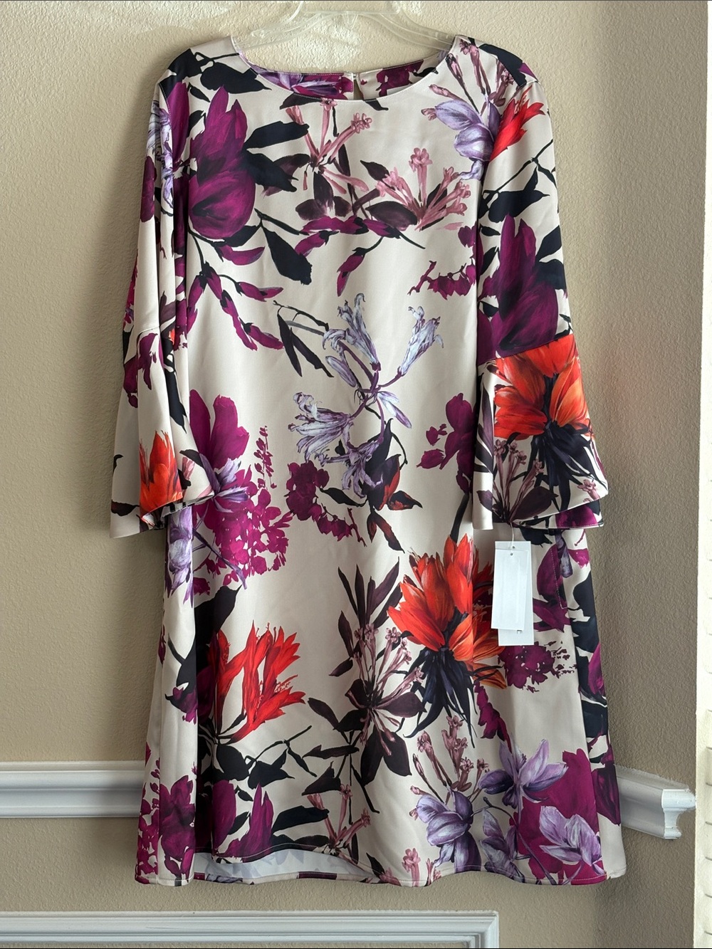 NWT Caroline Rose Bella Satin Dress - Picture 6 of 7